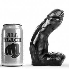 Imagen, dildo realístico negro All Black de 15 cm con testículos online