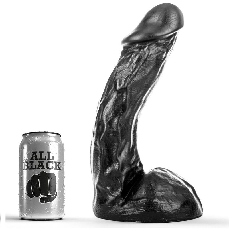 ALL BLACK DONG 28 CM DILDO REALÍSTICO NEGRO CURVADO ALL BLACK DONG 28 CM DILDO REALÍSTICO NEGRO CURVADO