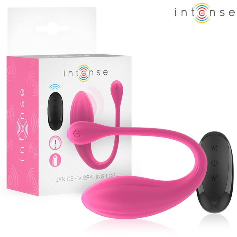 INTENSE JANICE U HUEVO VIBRADOR DOBLE 10 MODOS ROSA