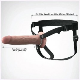 Imagen, dildo hueco de 21,5 cm insertables con arnés, online