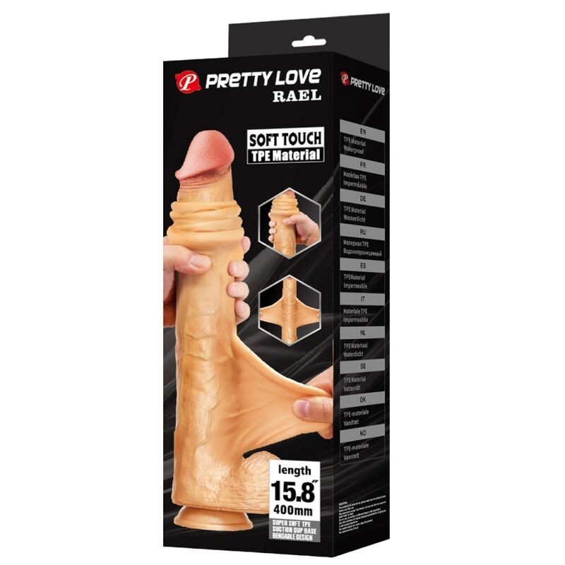 DILDO REALISTA FLEXIBLE CON VENTOSA 40 CM PRETTY LOVE