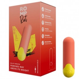 Imagen, vibrador bala ROMP Riot naranja y amarillo recargable por USB, online