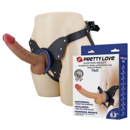 Imagen, arnés strap-on Pretty Love Yeti con dildo y ventosa realista, online
