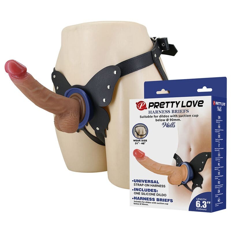 ARNÉS STRAP-ON YETI CON DILDO Y VENTOSA PRETTY LOVE ARNÉS STRAP-ON YETI CON DILDO Y VENTOSA PRETTY LOVE