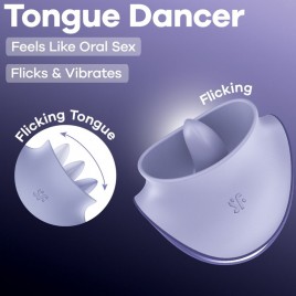 Imagen, estimulador clitoriano lengua vibrante satisfyer color lila, online