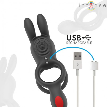 ANILLO VIBRADOR INTENSE QUINN DOBLE CON CONTROL REMOTO