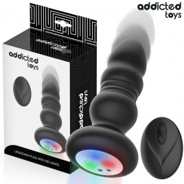 Imagen, plug anal vibrador thrusting con luz led y control remoto, online