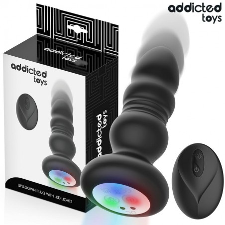 Imagen, plug anal vibrador thrusting con luz led y control remoto, online