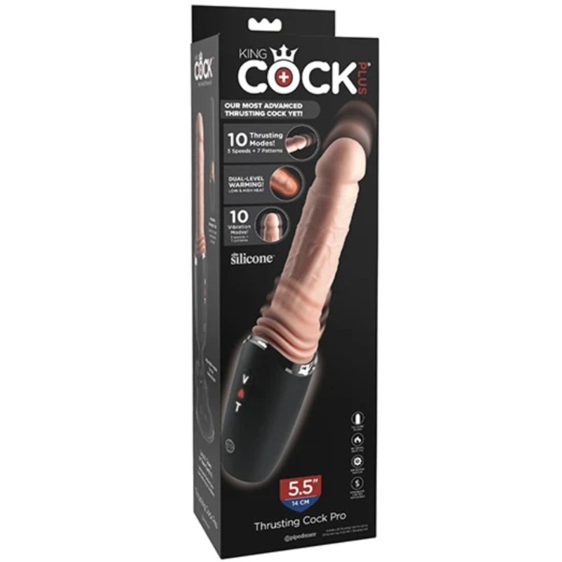 KING COCK PLUS DILDO CON EMPUJE, VIBRACIÓN Y CALOR 12,7 CM KING COCK PLUS DILDO CON EMPUJE, VIBRACIÓN Y CALOR 12,7 CM