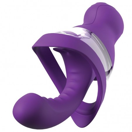 BOMBA INTIMA PUNTO G CON SUCCIÓN Y VIBRACIÓN MORADA