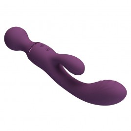 Imagen, estimulador de punto G con cabezales estriados Pretty Love color morado, online