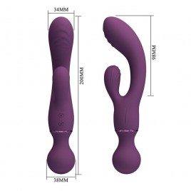 Imagen, vibrador conejo morado con base bulbosa para masaje tipo varita, online