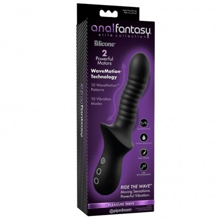 Imagen, masajeador anal WaveMotion recargable Anal Fantasy Elite Pleasure Wave negro, online