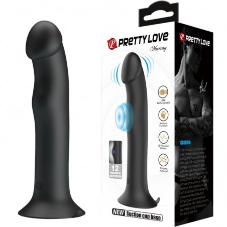 Imagen, vibrador y succionador de clítoris con ventosa Pretty Love Murray negro, online