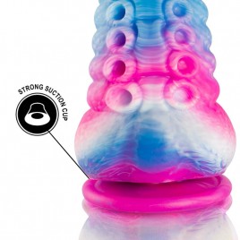 Imagen, dildo tentáculo azul con punta fina de 10 mm para inserción gradual, online