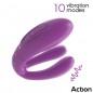 ACTION TWINX VIBRADOR PAREJAS CON TAPPING Y CONTROL REMOTO ACTION TWINX VIBRADOR PAREJAS CON TAPPING Y CONTROL REMOTO