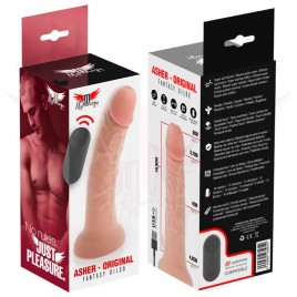 Imagen, dildo realista con vibración Mythology Asher Original talla S color piel, online