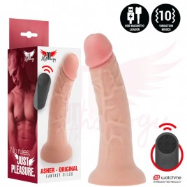 Imagen, dildo vibrador compatible con arnés Mythology Asher estrías y curvatura, online