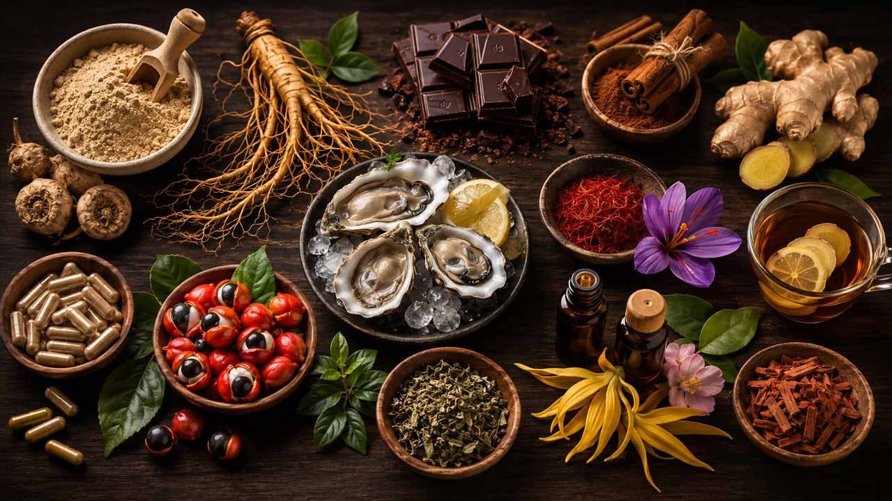 🌿 Los 10 Afrodisíacos Naturales Más Efectivos (y Cómo Usarlos)